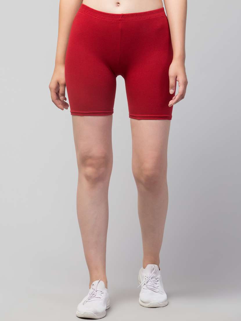 women solid mid rise active wear shorts - 21319413 -  Zoom Image - 0