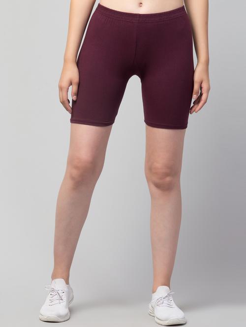 women solid mid rise active wear shorts - 21319454 -  Standard Image - 0