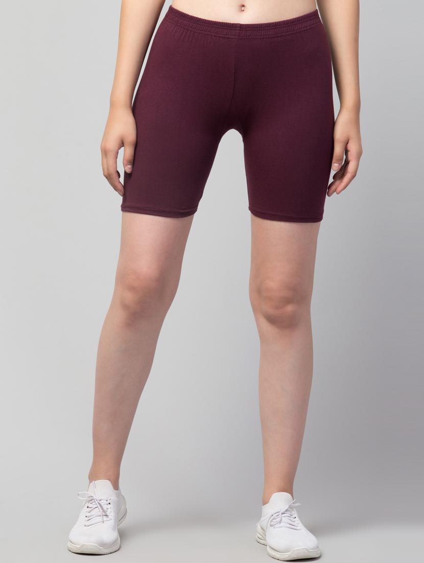 women solid mid rise active wear shorts - 21319454 -  Zoom Image - 0