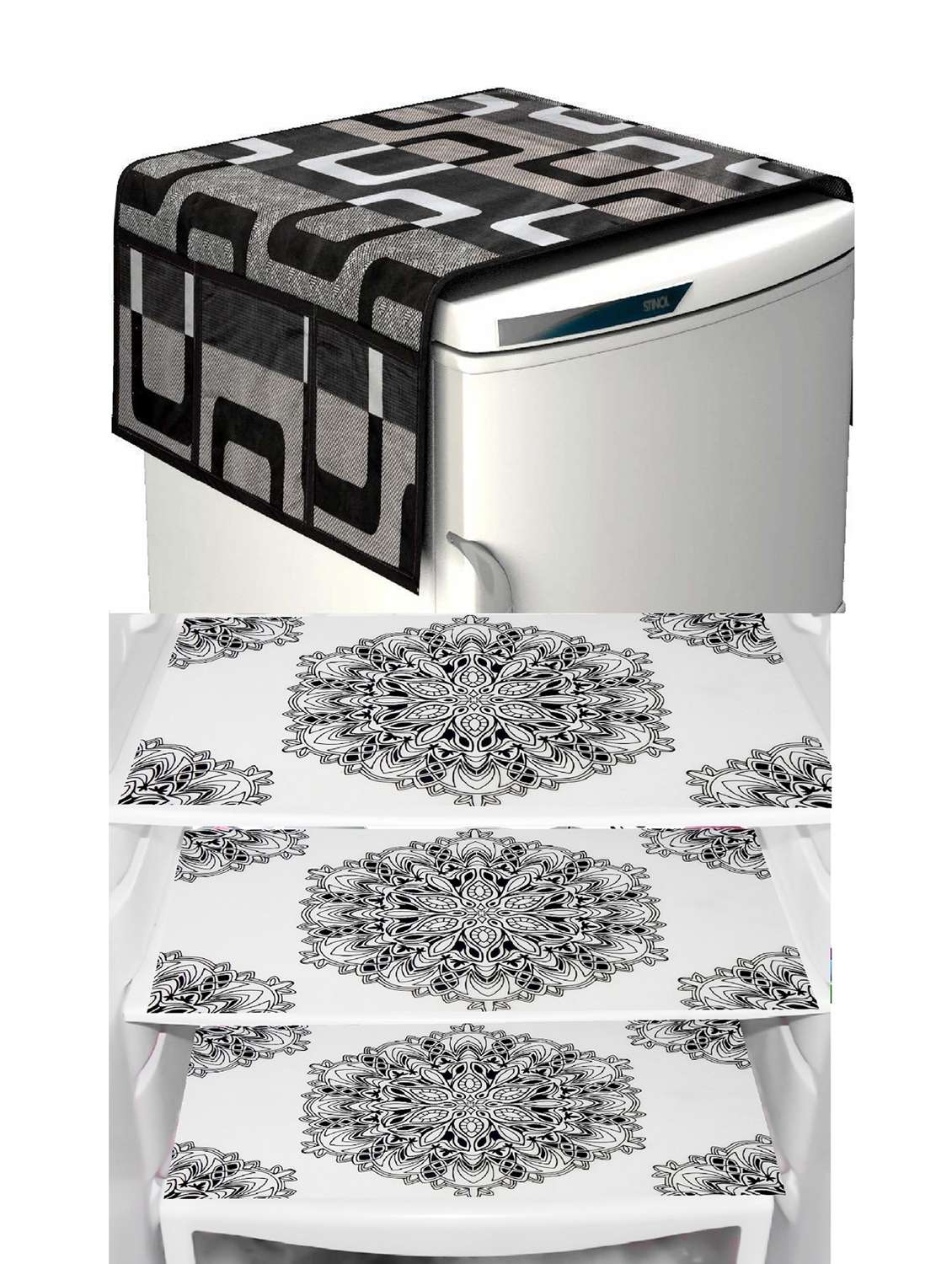 fridge top cover with 3 mats