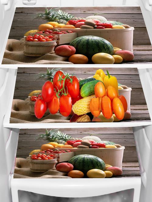 set of printed fridge mats - 21319596 - Standard Image - 0