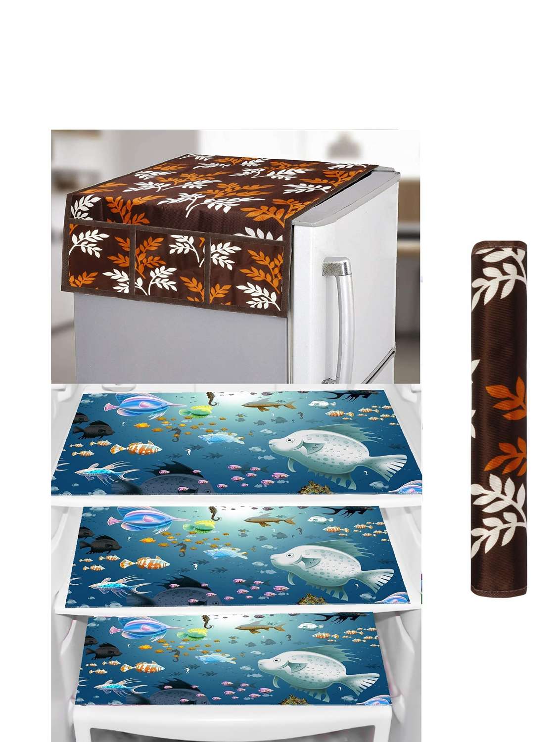 fridge top cover with 3 mats