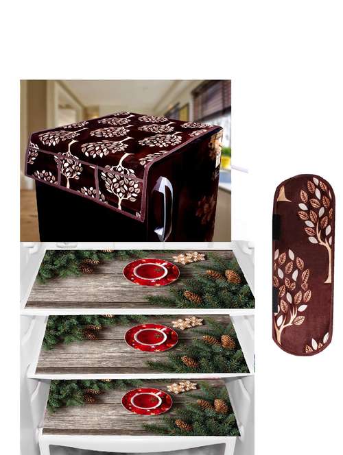 set of printed fridge mats with top cover - 21319693 - Standard Image - 0