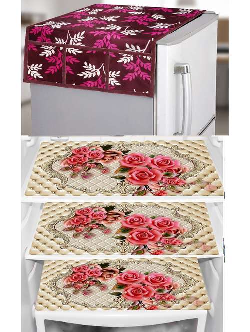 set of printed fridge mats with top cover - 21319875 - Standard Image - 0