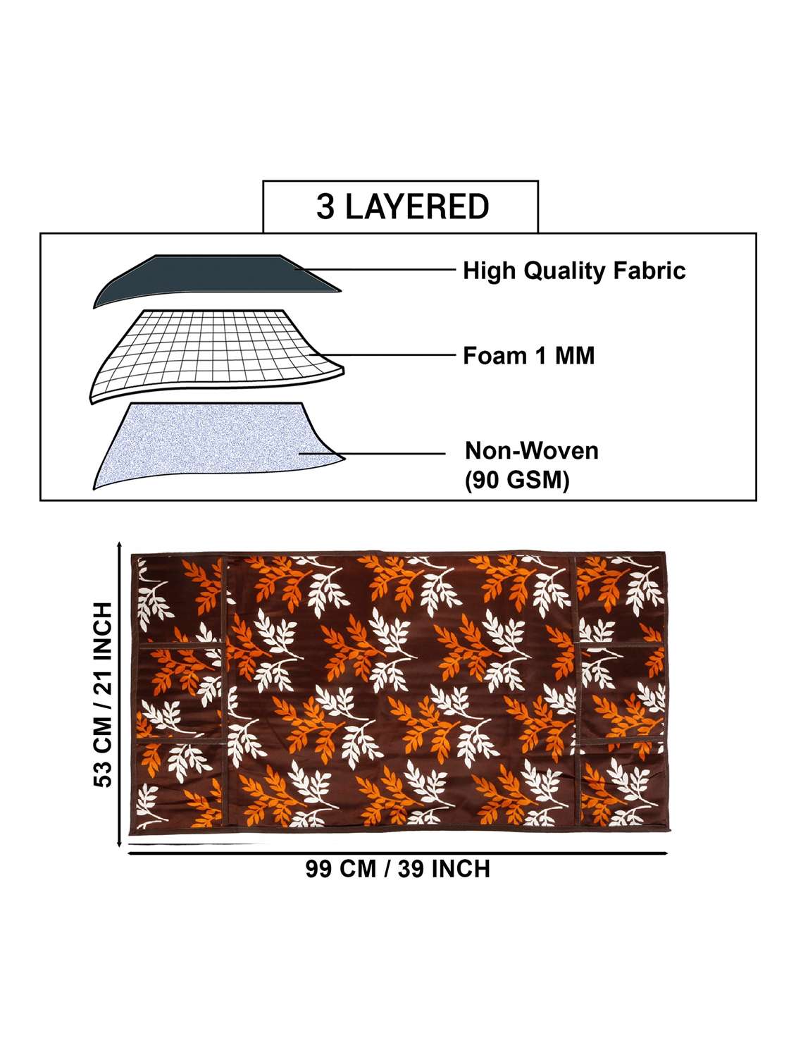set of printed fridge mats with top cover - 21319883 -  Standard Image - 3