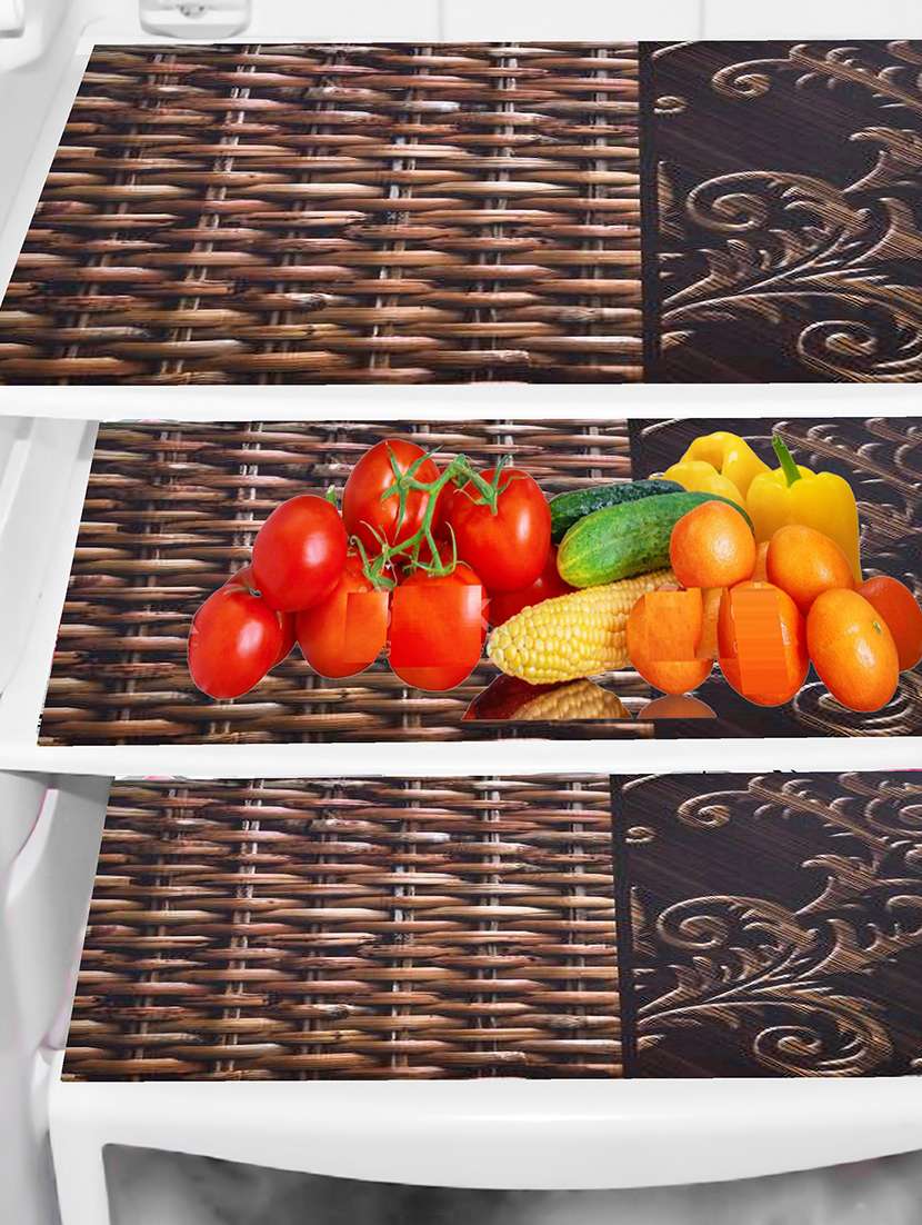 pack of 3 printed fridge mats 