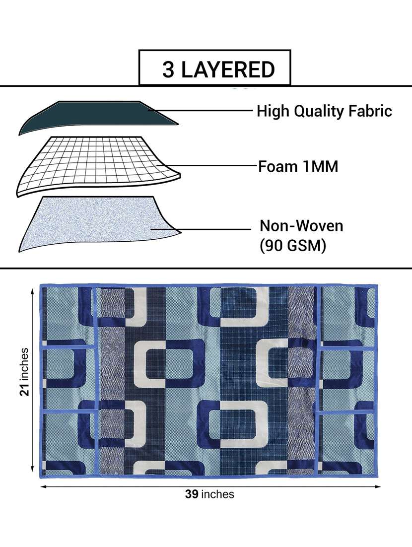 set of printed fridge mats with top cover - 21319955 -  Standard Image - 3