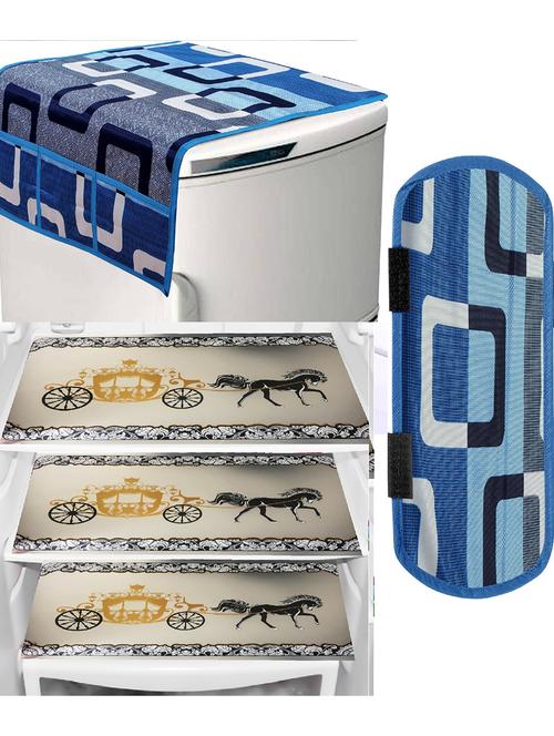 set of printed fridge mats with top cover - 21320018 - Standard Image - 0