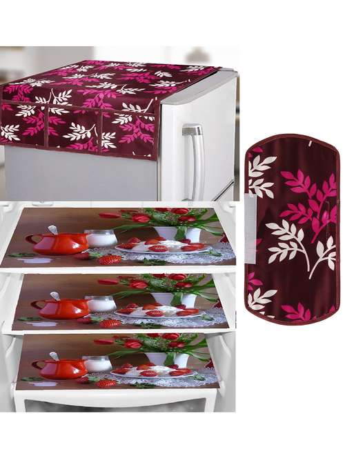 Set Of Printed Fridge Mats With Cover