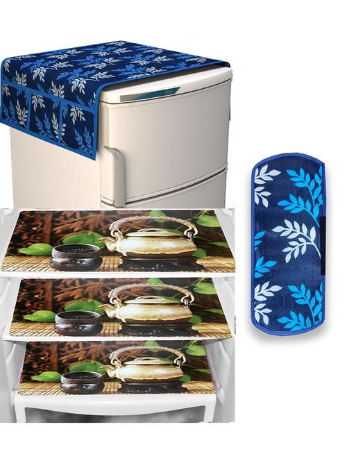 set of printed fridge mats with top cover - 21320073 - Standard Image - 0