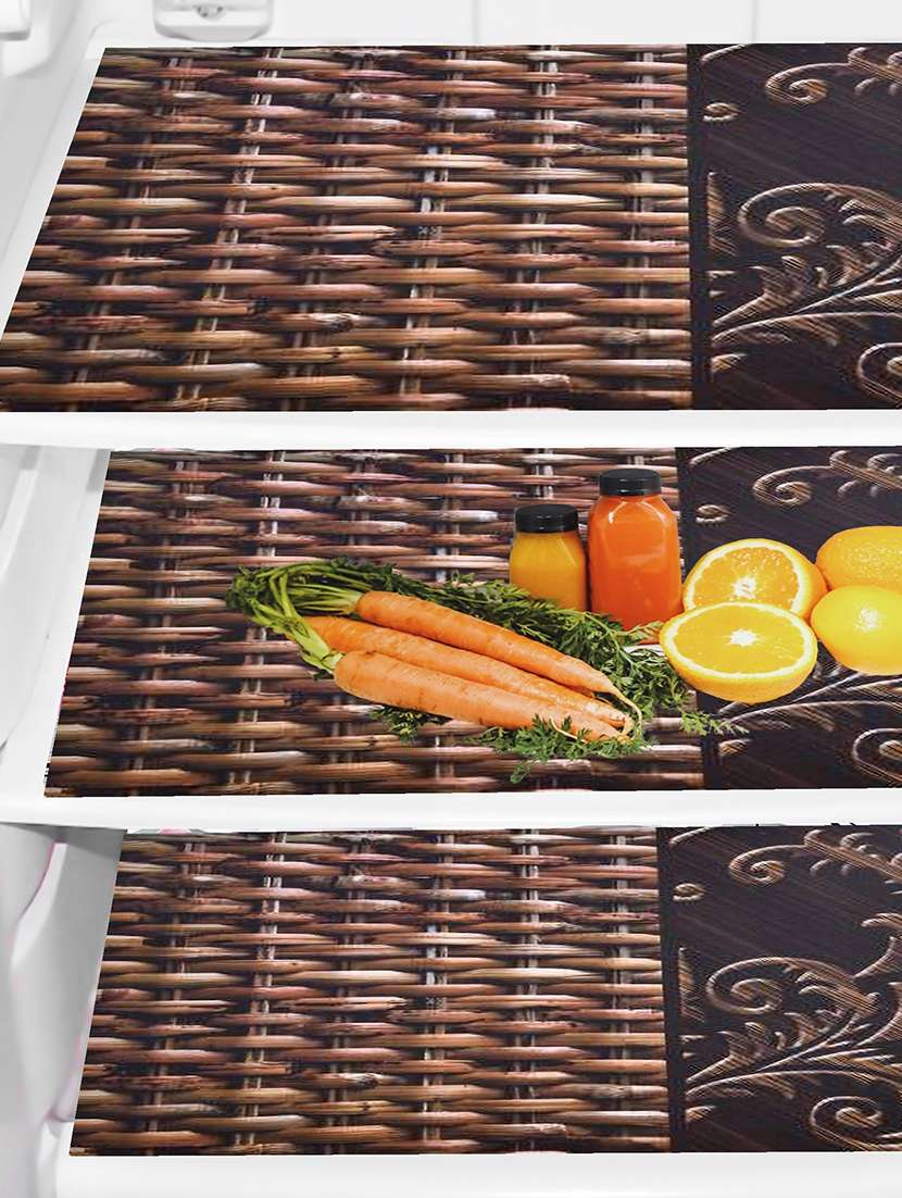 pack of 3 printed fridge mats 