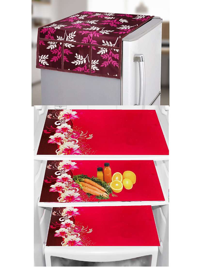 fridge top cover with 3 mats