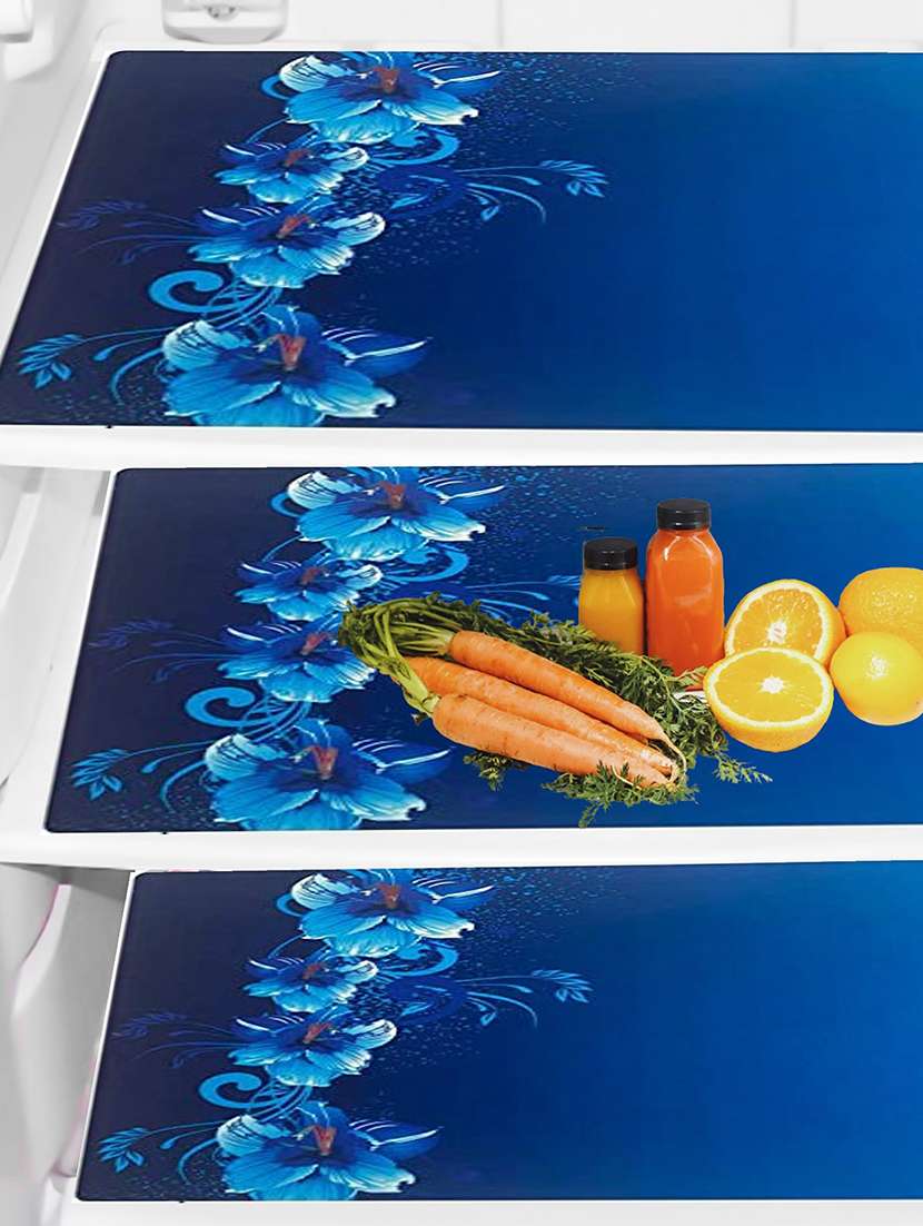 pack of 3 printed fridge mats 