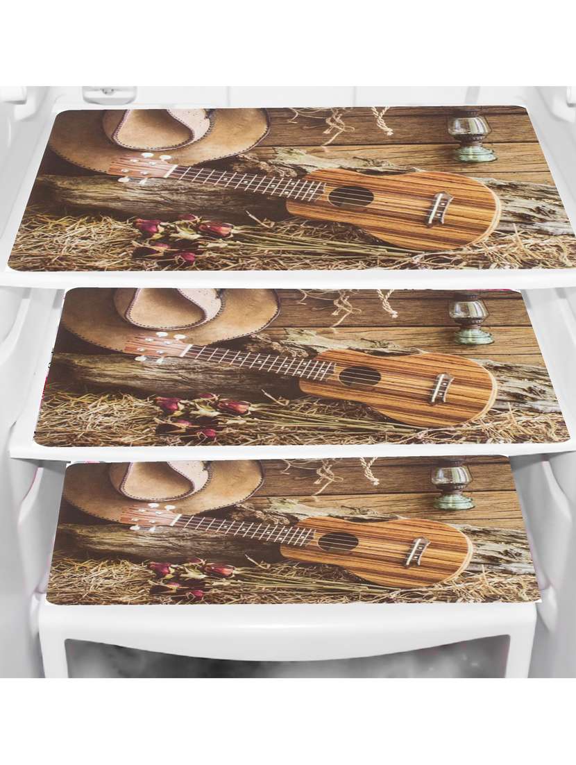 set of printed fridge mats with top cover - 21320239 -  Standard Image - 3