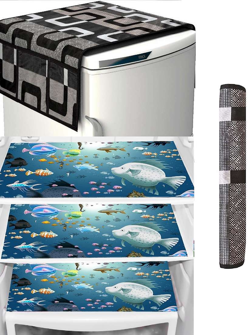 set of printed fridge mats with top cover - 21320266 - Zoom Image - 0