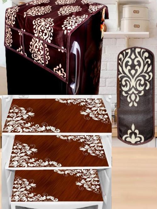 set of printed fridge mats with top cover - 21320278 - Standard Image - 0