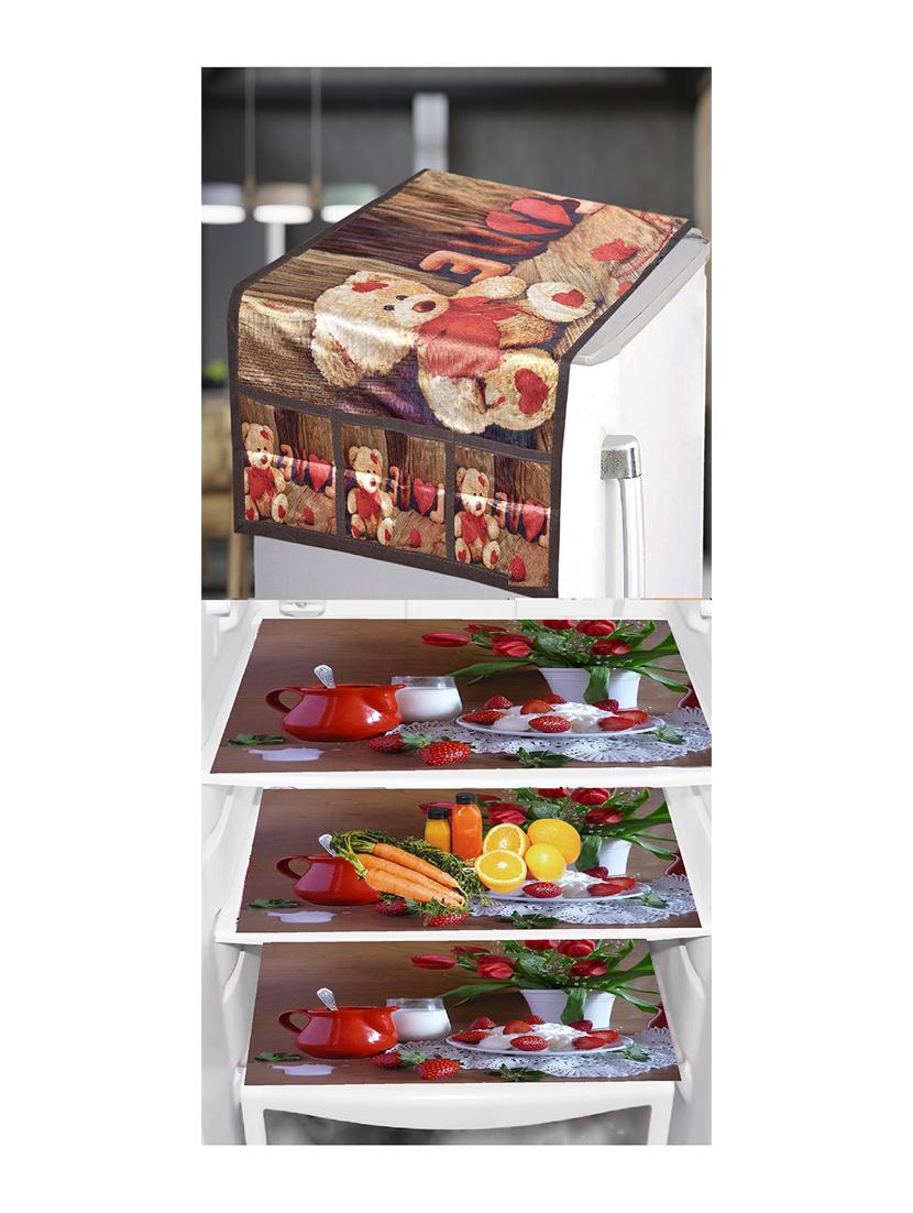 set of printed fridge mats with top cover - 21320298 - Zoom Image - 0