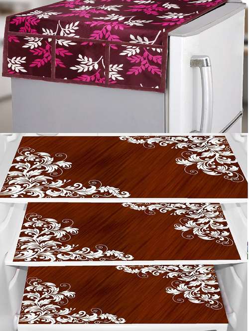 set of printed fridge mats with cover - 21320395 - Standard Image - 0