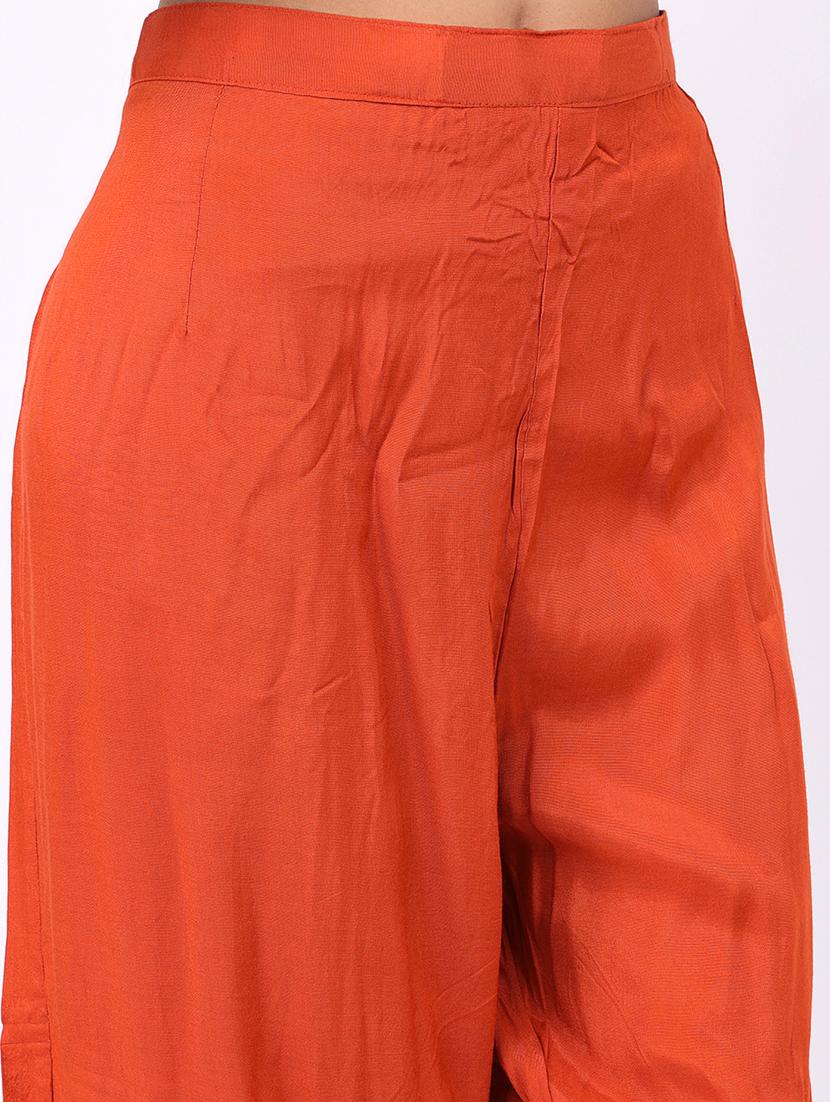 orange viscose suit set - 21320596 - Standard Image - 5