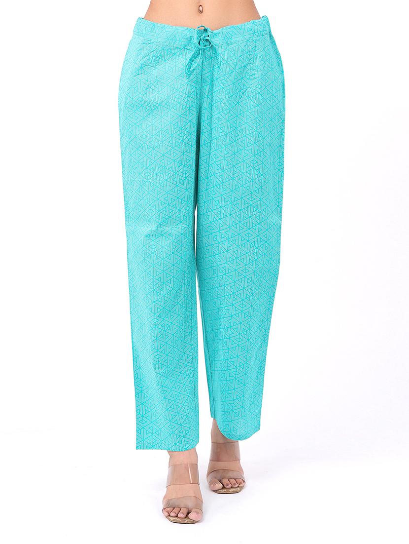 light blue cotton kurta pant set - 21320610 - Standard Image - 3