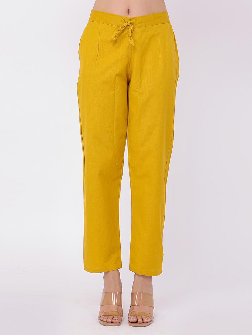 yellow cotton kurta pant set - 21320623 - Standard Image - 3