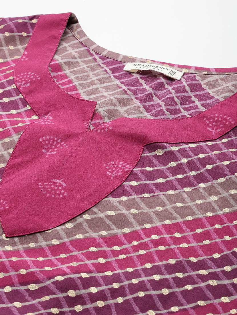 women printed notch neck kurta pant set - 21320744 -  Standard Image - 5