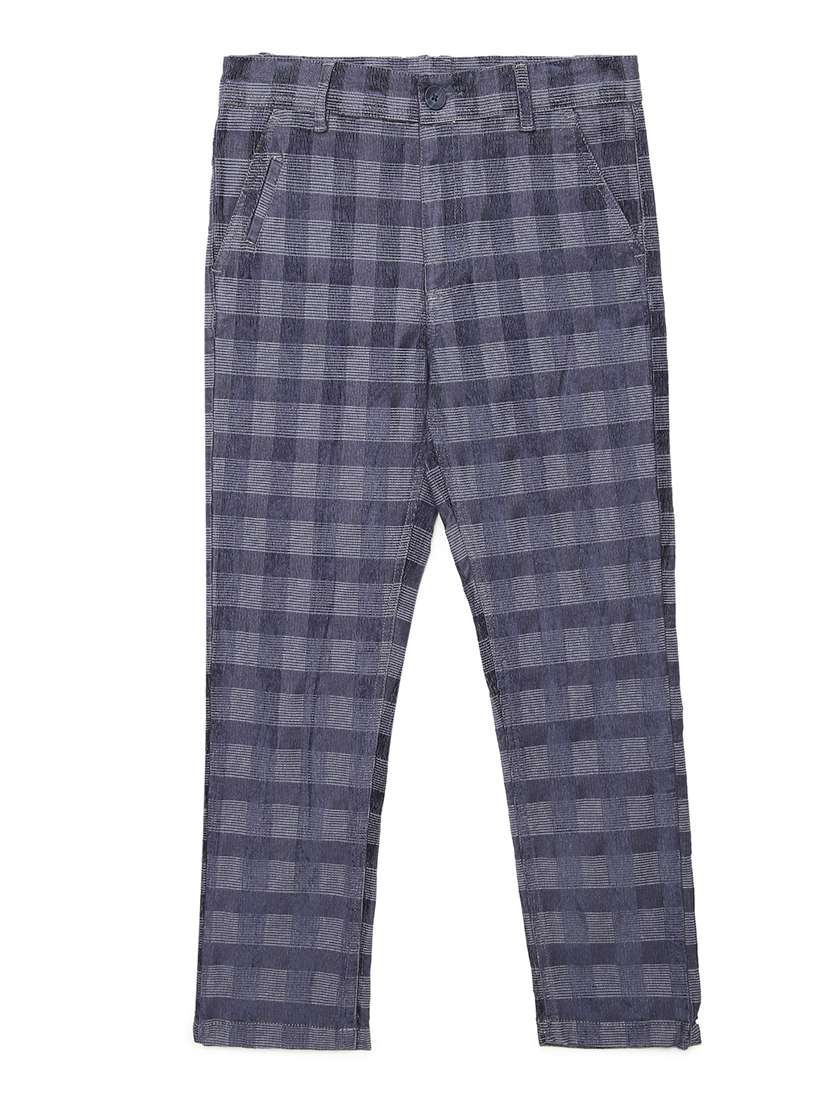 blue cotton casual trouser - 21321576 - Zoom Image - 0