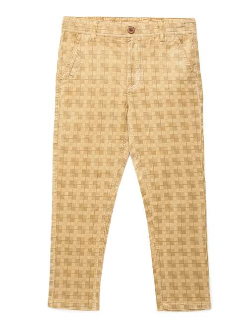 khaki cotton casual trouser - 21321577 -  Standard Image - 0
