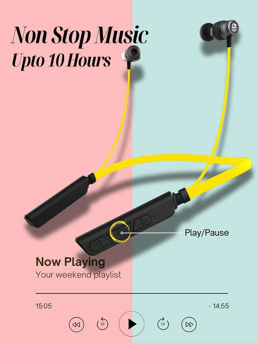 snapup musique b211 bluetooth wireless neckband (red) - 21321782 -  Standard Image - 3