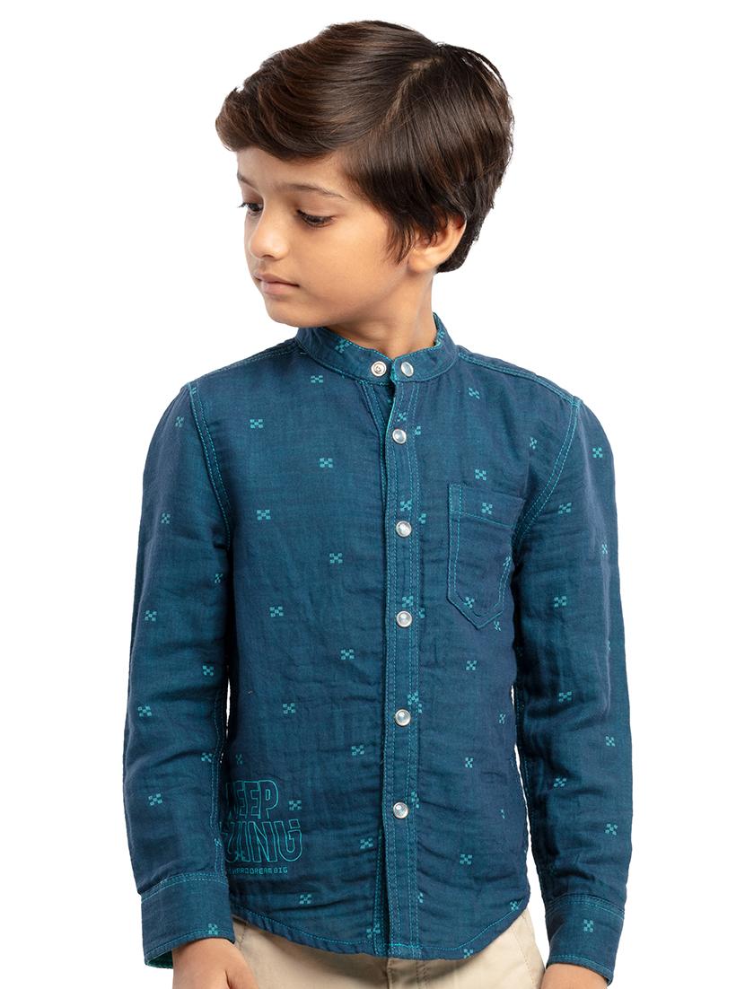 boys printed casual shirt