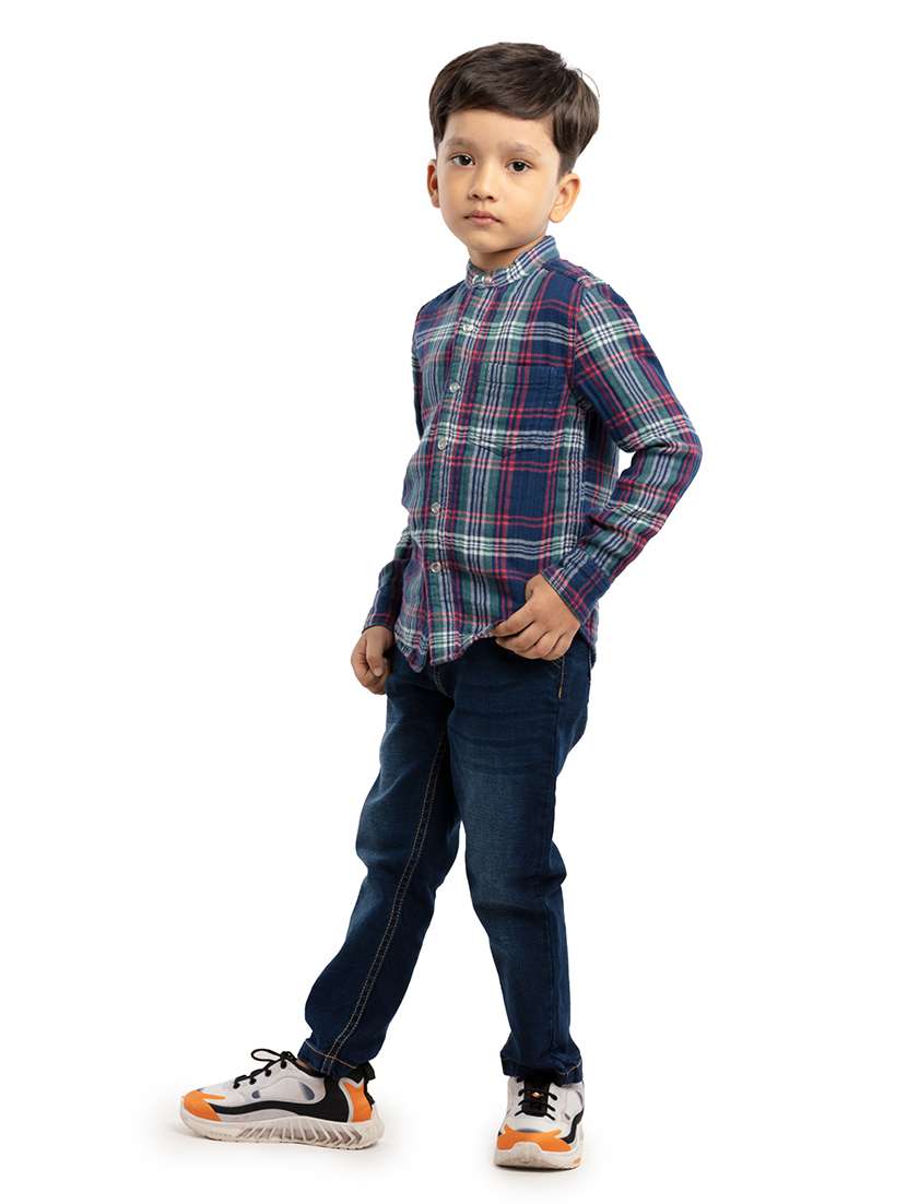 boys checks casual shirt - 21321803 - Standard Image - 3