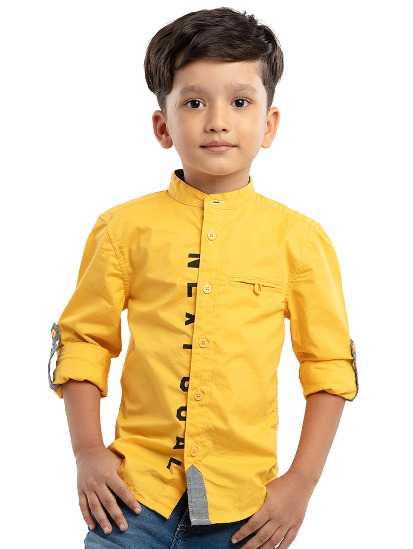 yellow cotton shirt - 21321812 - Zoom Image - 0