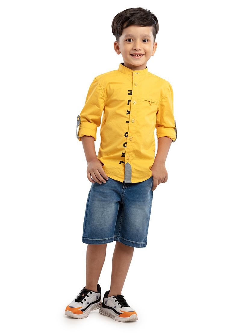 yellow cotton shirt - 21321812 - Standard Image - 3