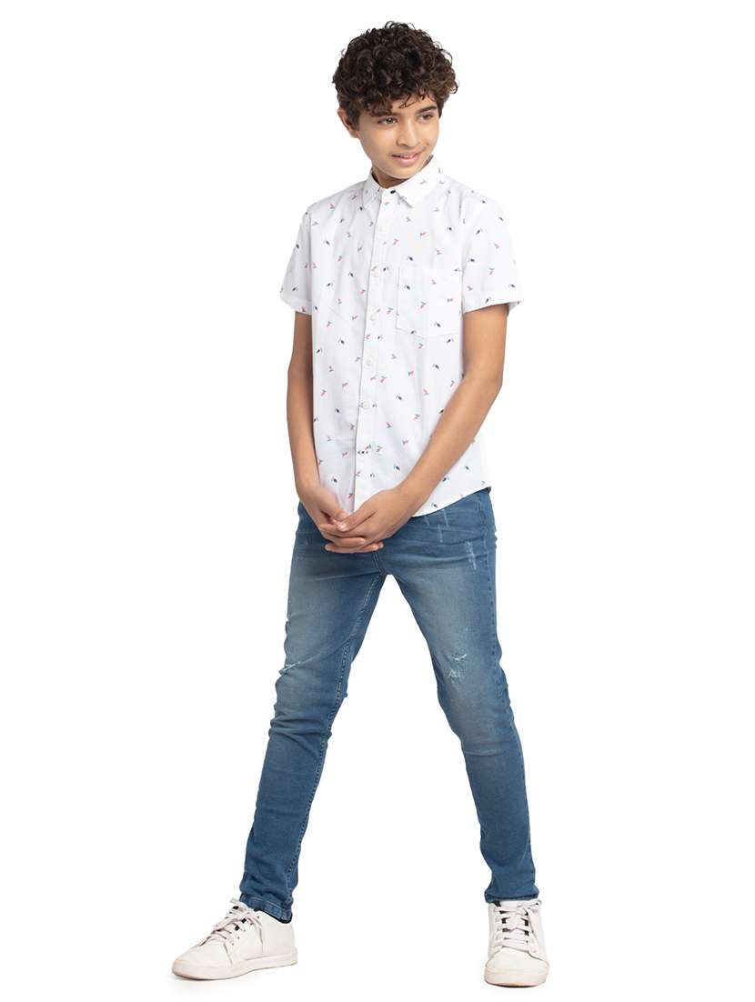 boys printed casual shirt - 21321822 - Standard Image - 3
