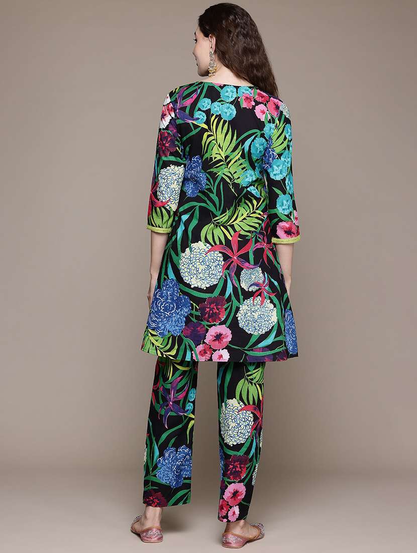 women floral printed cotton co-ord set - 21321952 -  Standard Image - 3