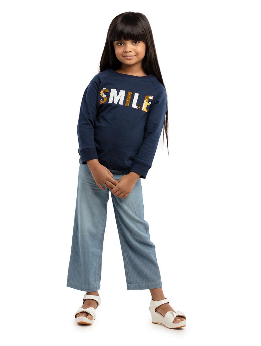 girls long sleeves round neck sweatshirts - 21322015 - Standard Image - 3