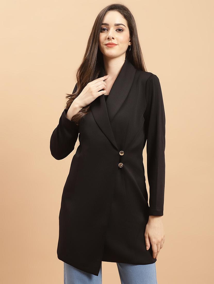 women black polyester formal blazer - 21324430 -  Zoom Image - 0