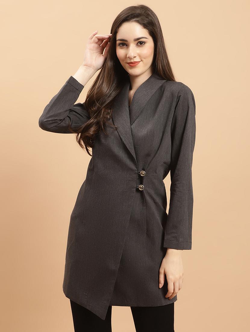 women grey polyester formal blazer - 21324431 - Zoom Image - 0