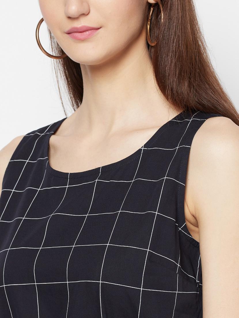 women black polyester a-line dress - 21324476 - Standard Image - 5