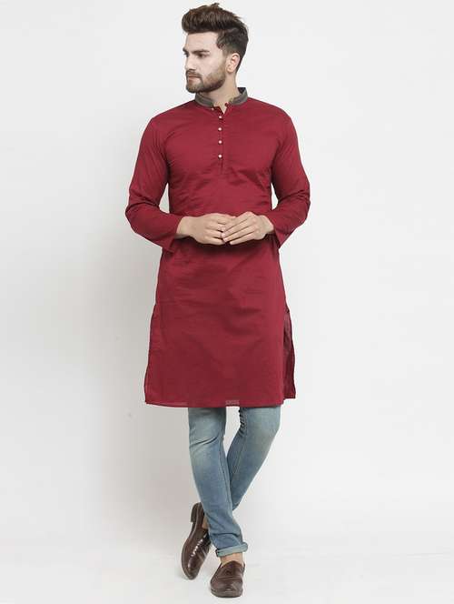 men solid mandarin neck kurta  - 21324591 -  Standard Image - 0