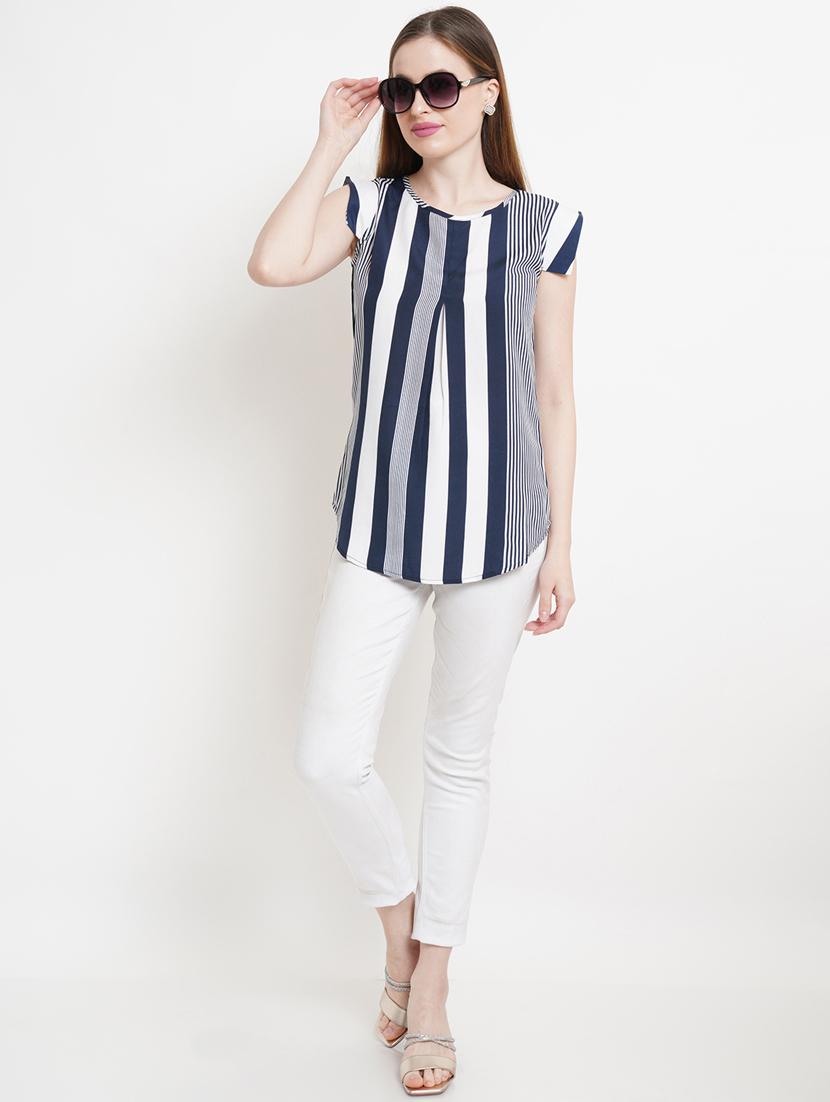 women white polyester regular top - 21324766 - Standard Image - 3