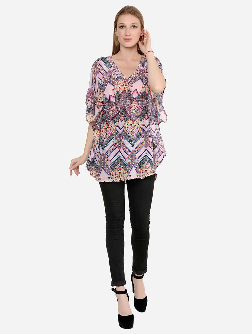 women pink georgette regular top - 21324773 - Standard Image - 3