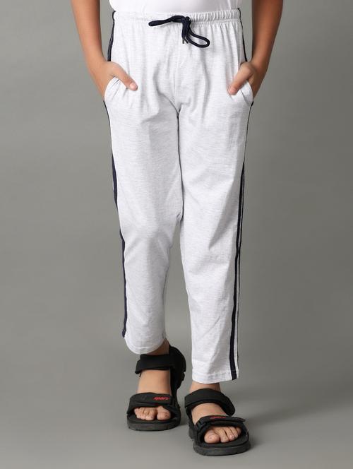 grey cotton casual track pants - 21324988 - Standard Image - 0