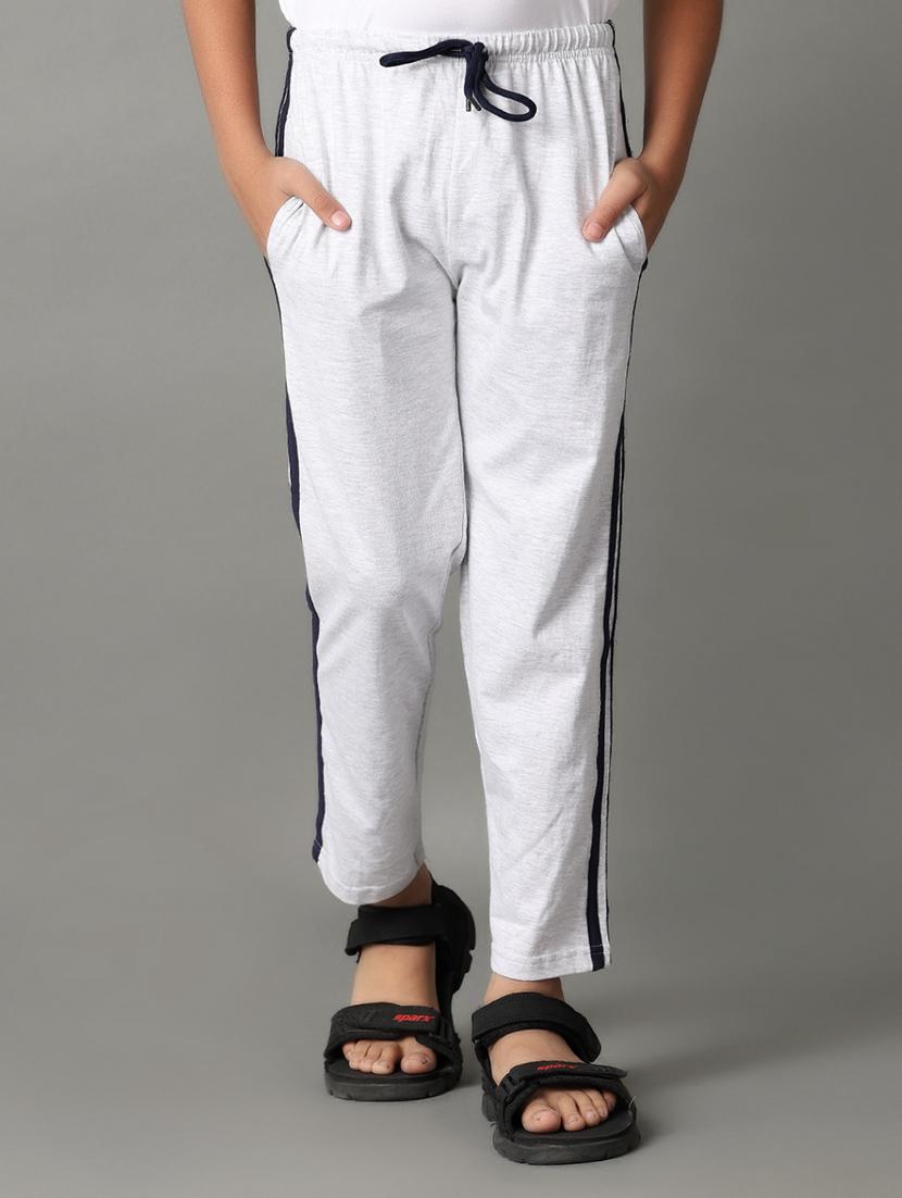grey cotton casual track pants - 21324988 - Zoom Image - 0