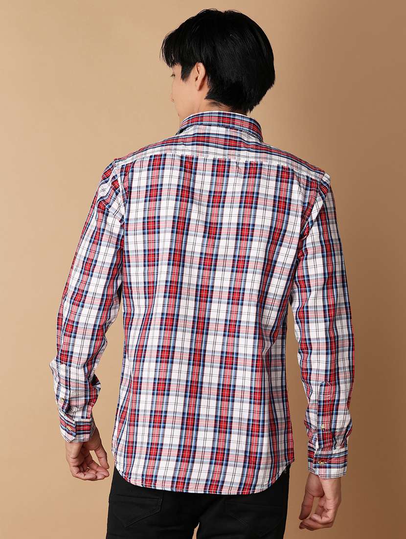 men checkered cotton casual shirt - 21325141 -  Standard Image - 3