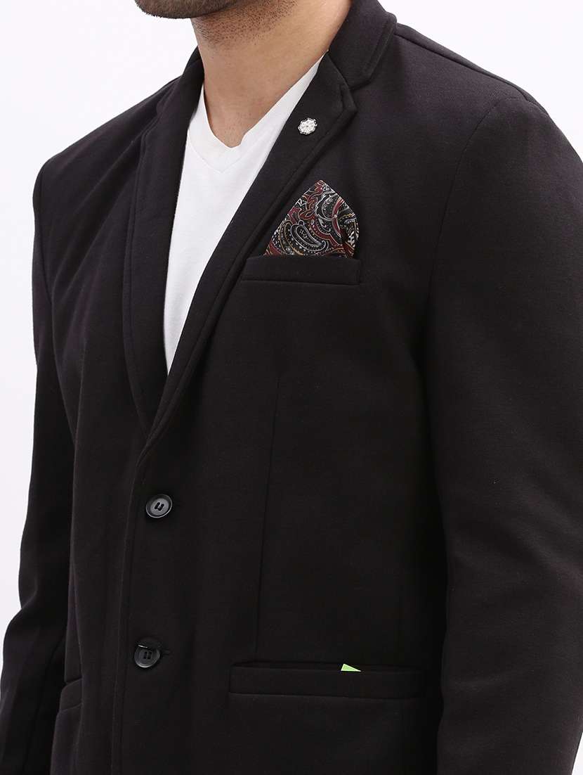 men solid single breasted casual blazer - 21325345 - Standard Image - 5