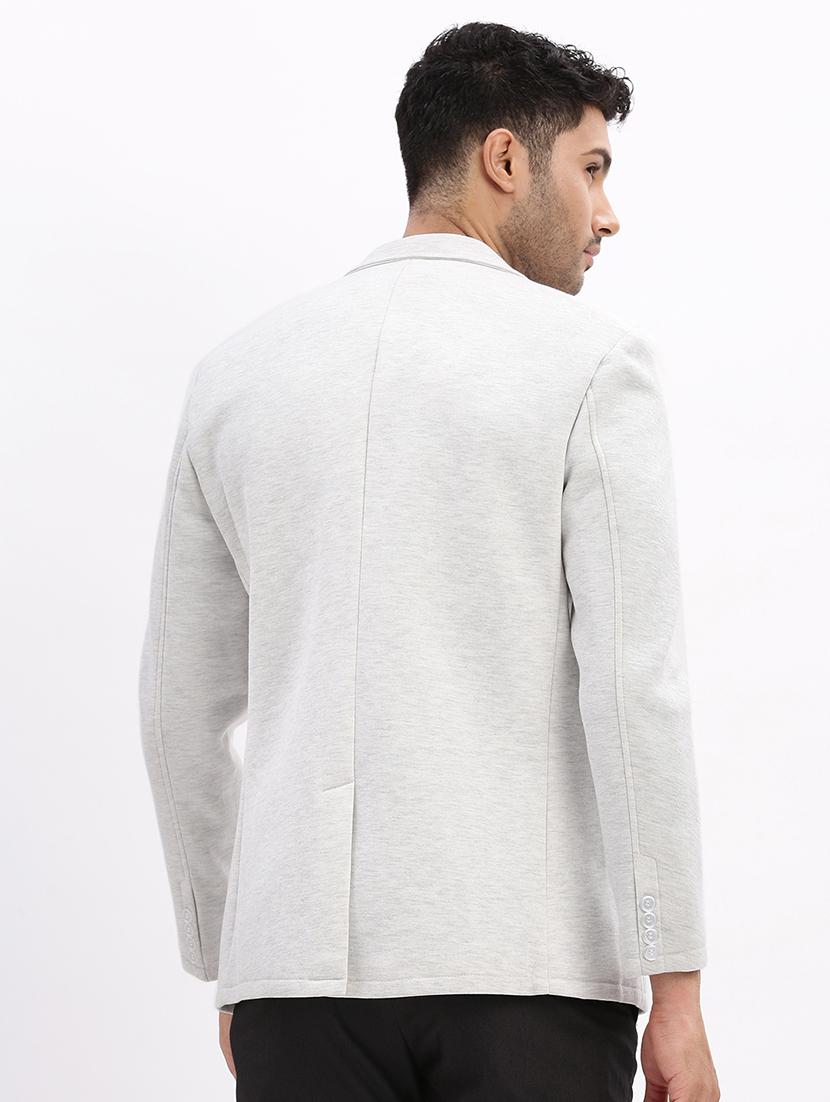 men solid single breasted casual blazer - 21325347 - Standard Image - 3