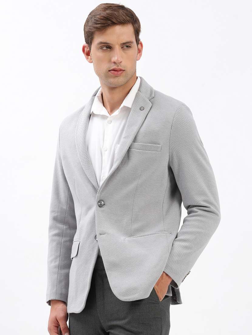 men solid single breasted casual blazer - 21325350 -  Standard Image - 3