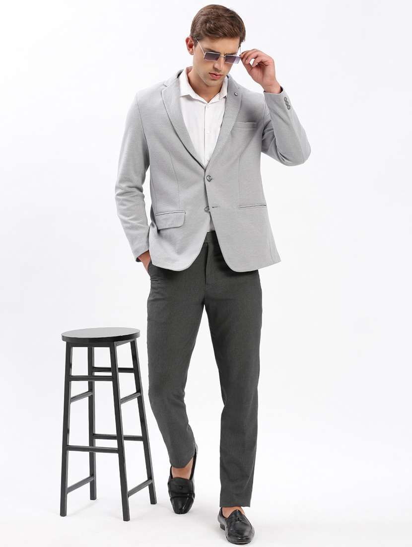 men solid single breasted casual blazer - 21325350 -  Standard Image - 5