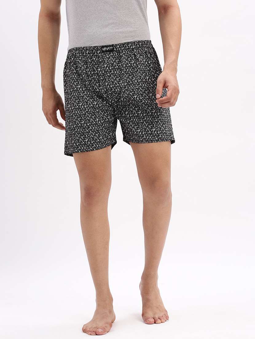 men's printed cotton slim fit boxer